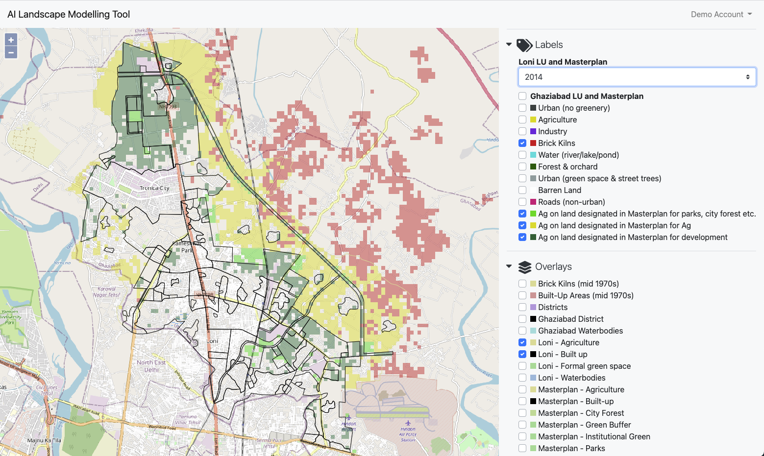 Ghaziabad land-use classification and masterplan